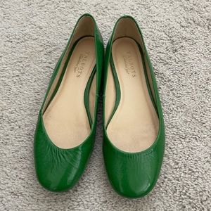 Talbots green flats. Great condition